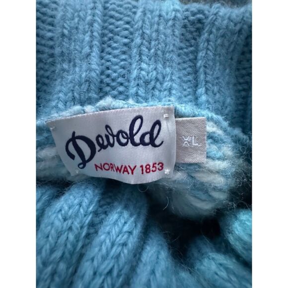 DEVOLD OF NORWAY Pure New Wool Highneck Sweater, Cameo/Cream, XL - Picture 4 of 7